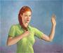 Art from PoseSpace.com Becca with Braid and Green Blouse